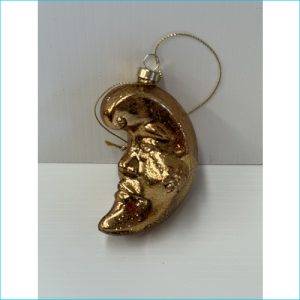 Gold Cresent Moon Ornament 10cmx7cm