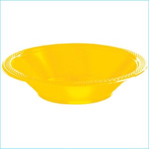 Yellow Plastic Bowl Pk 20