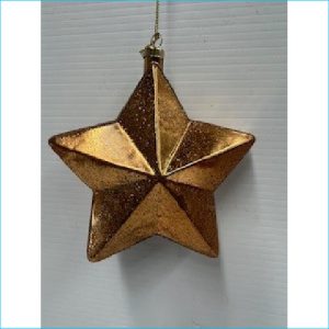 Xmas Gold Star Ornament 12cm