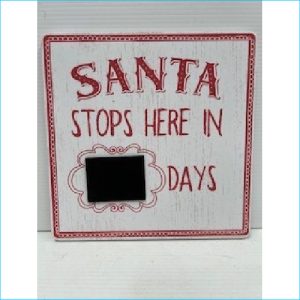 Santa Stops Here Sign 25x25cm