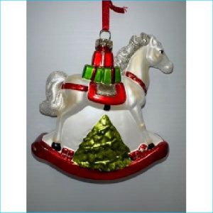 Rocking Horse Ornament 12x13cm