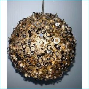 Glitter Beads Sequin Champagne 10cm