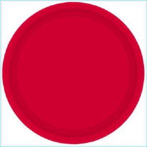 Red Round Paper Plates 7" Pk 20