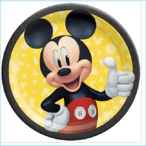 Mickey Mouse Dinner Plates 23cm Pk 8