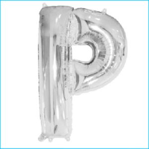 Foil 86cm Silver Letter P Meteor