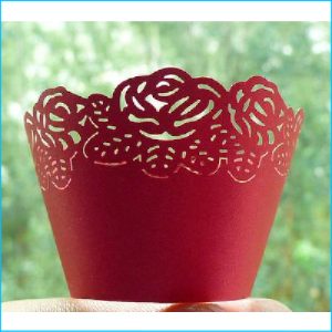 Cupcake Wrap Red Roses Pk 12