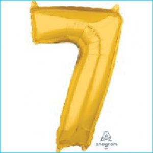 Foil 66cm Gold Number 7