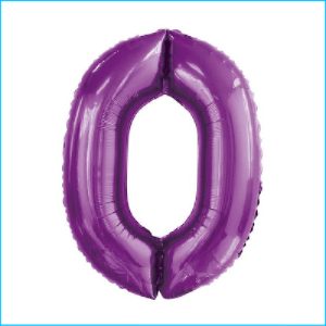 Foil 86cm Purple Number 0 Meteor