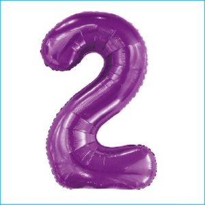 Foil 86cm Purple Number 2 Meteor