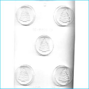 Chocolate Mould Christmas Tree 2" Round