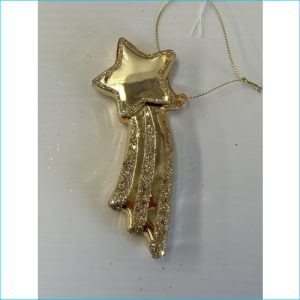 Gold Shooting Star Ornament 12cm