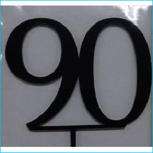 Cake Topper Black Number 90