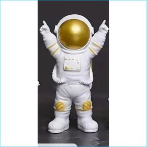 Astronaut Figurines Cake Topper Gold