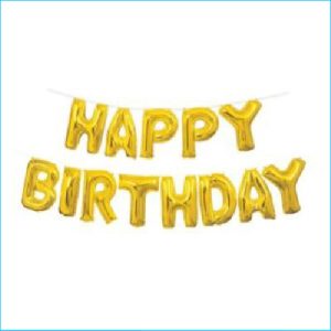 Foil Happy Birthday Airfill Gold
