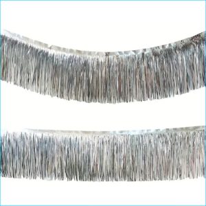 Foil Fringe Curtain Silver 30cm x 3m