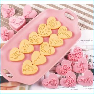 Valentines Heart Biscuit 3D Cutter B 10p