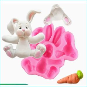 Silicone Mould Bunny and Carrot "T"