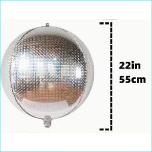 Foil Silvery Disco Orbz 55cm "T"