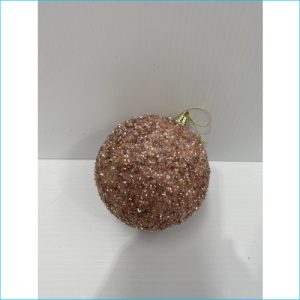 Bauble Glitter Sequin Pink 10cm