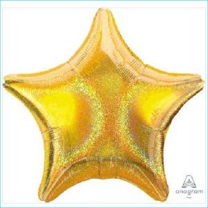 Foil 45cm Gold Star "T"