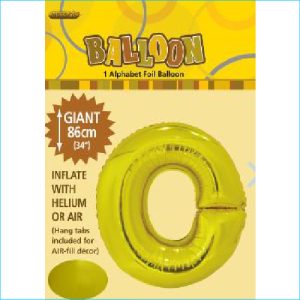 Foil 86cm Gold Letter O