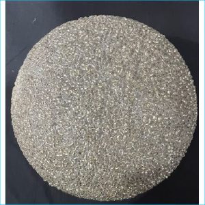 Silver Bead Glitter Xmas Ball Orn 12cm