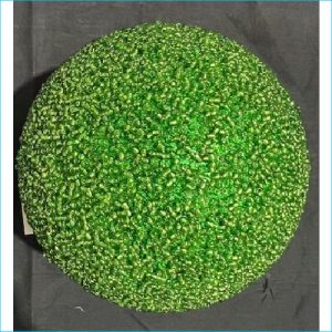 Green Bead Glitter Xmas Ball Orn 12cm