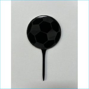 Cake Topper Soccer Ball Black 8cm