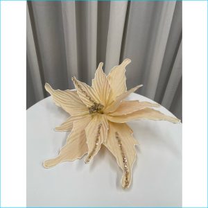 Poinsettia Clip Gold Iridescent 36cm