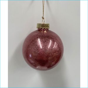 Pearlescent Pink Bauble 10cm