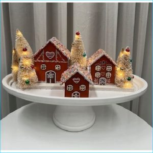 Light Up Gingerbread Village on Stand 42