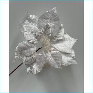 Pointsettia White 60cm