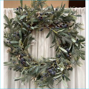 Wreath Blueberry and Olive 65cm