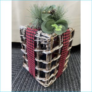Gift Box Meshed Wood 26cm x 33cm