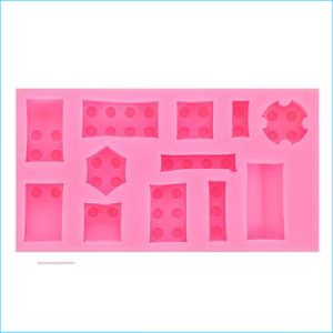 Silicone Mould Lego Blocks Pink
