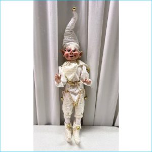 White Gold Linu Xmas Elf 45cm broken ear