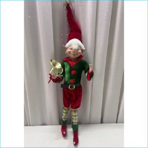 Xmas Spirit Elf with Trumpet 40cm
