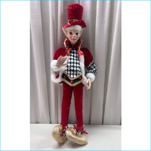 Xmas Caroller Elf Red 65cm