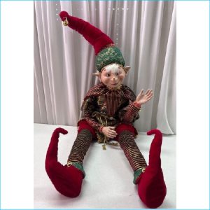 Xmas Elf Mouse Red Green striped 110cm